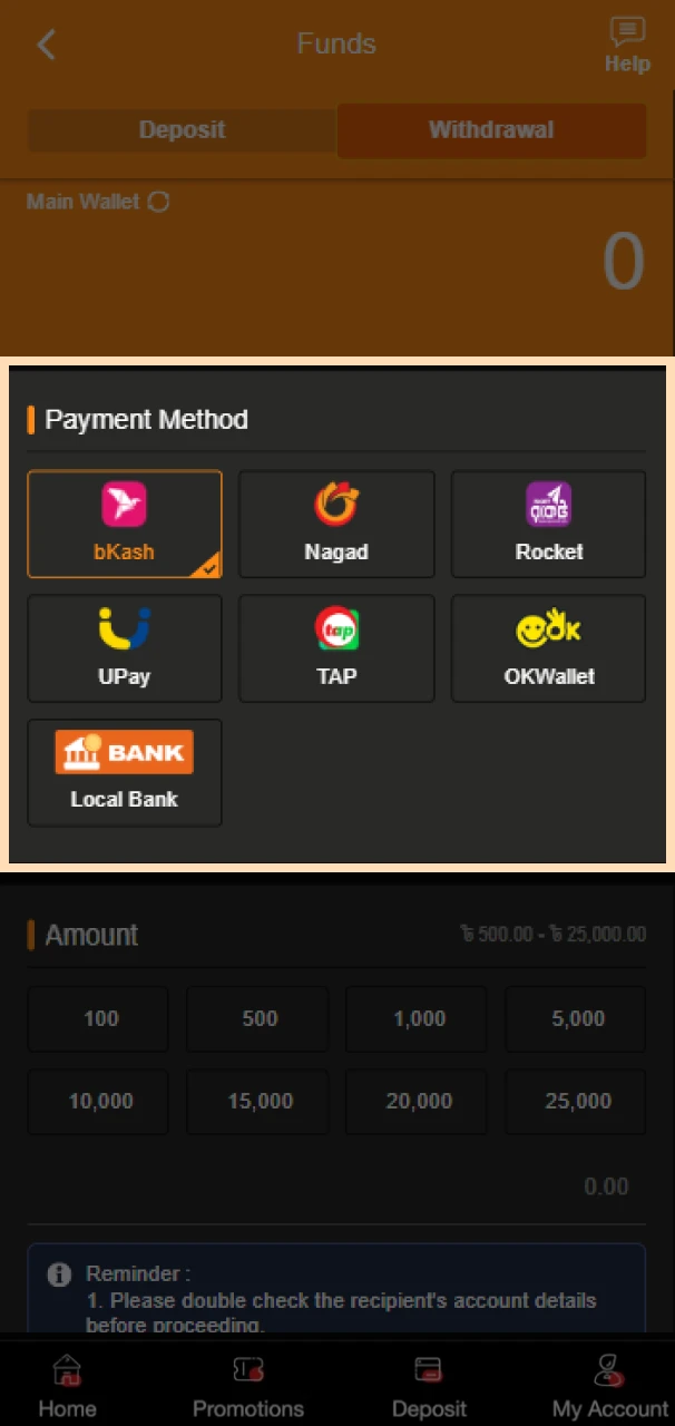 JeetBuzz offers a wide range of payment methods.