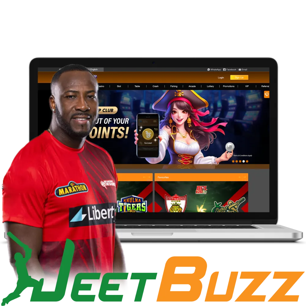 Why did Jeetbuzz online casino choose Andre Russell as its ambassador.