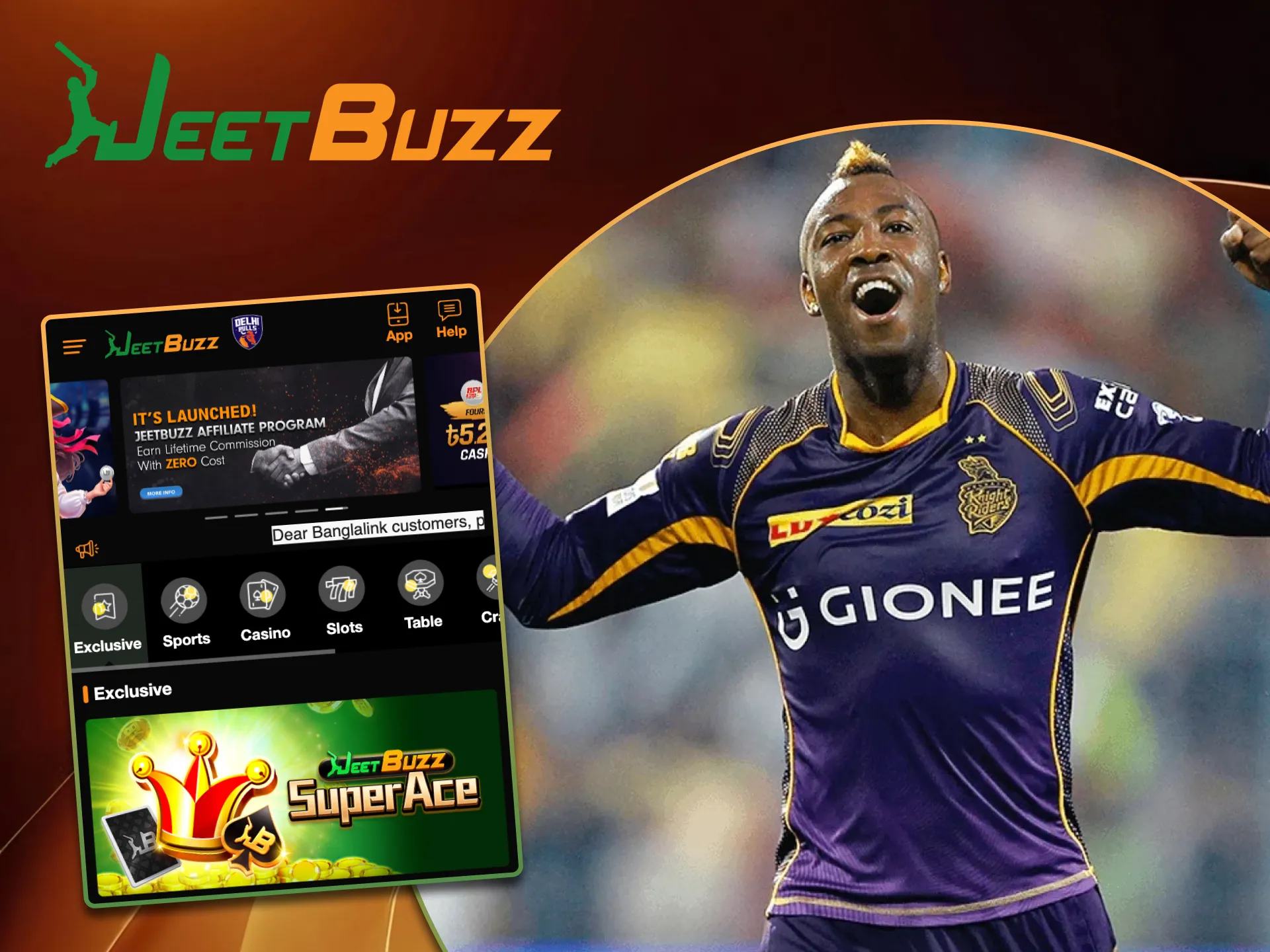 Why Andre Russell agreed to become an ambassador for Jeetbuzz online casino.