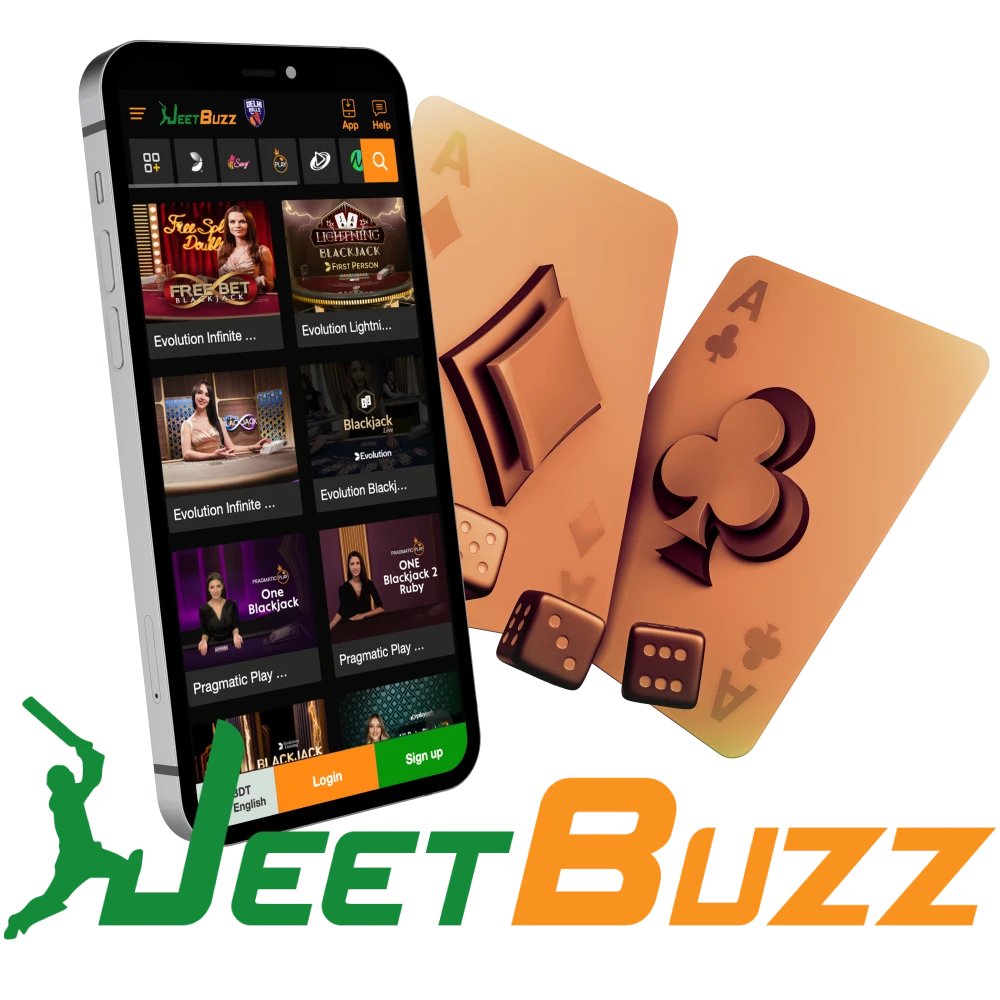 Play blackjack games on the Jeetbuzz Online Casino app.