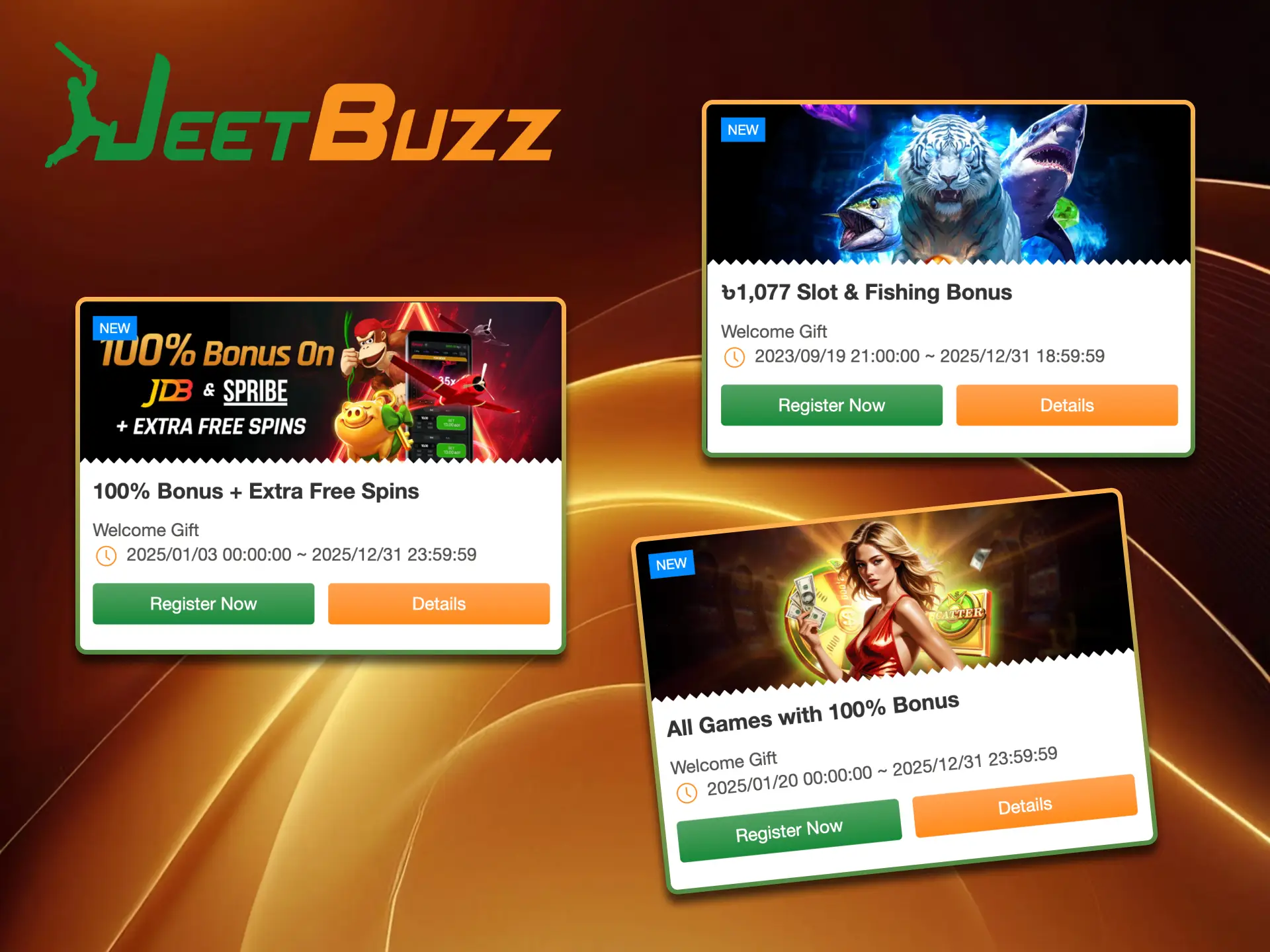 Jeetbuzz Online Casino has prepared many bonuses for you, choose the one you like.