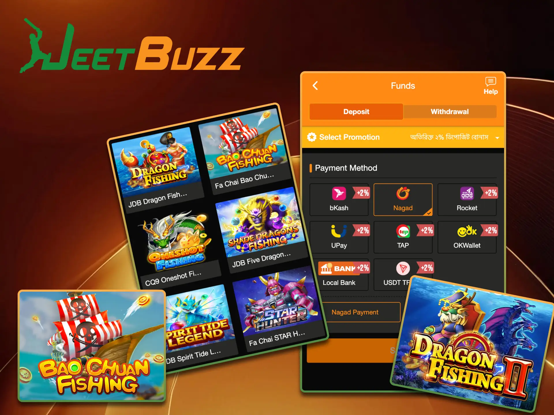 You can set a betting limit for any fishing game at Jeetbuzz Online Casino.