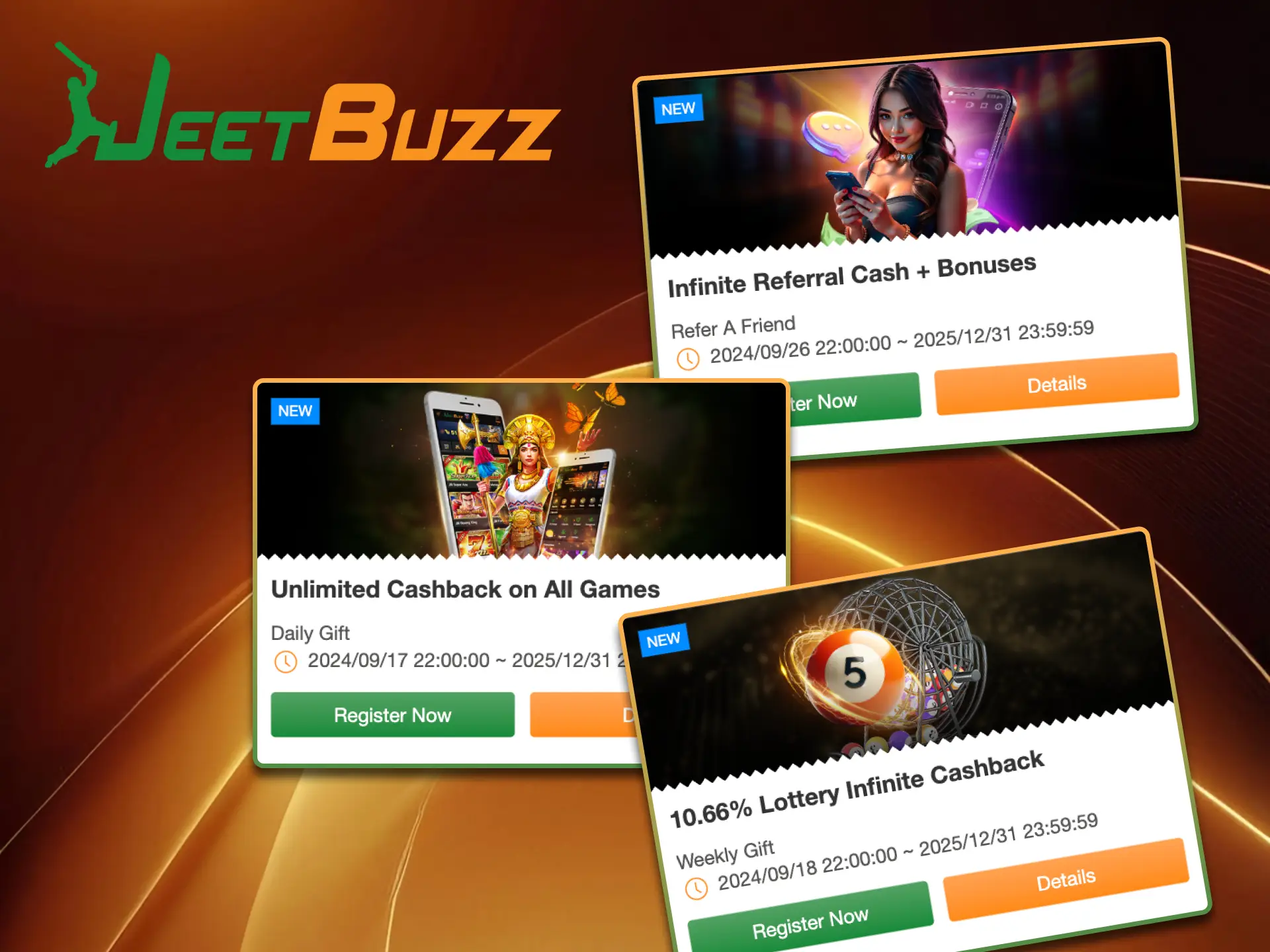 Jeetbuzz online casino offers a large number of bonuses for players.