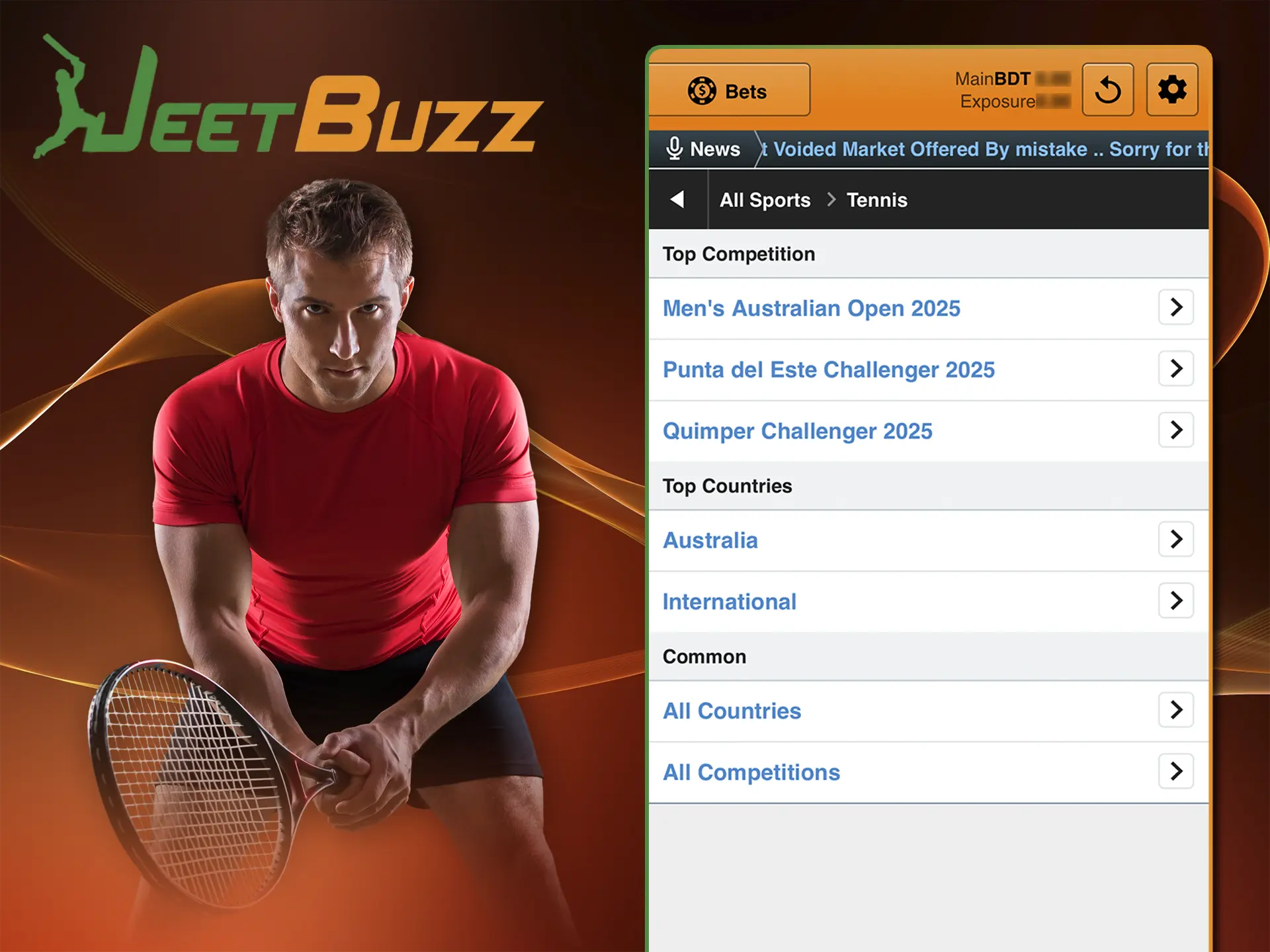 JeetBuzz offers you some of the highest odds when betting on popular tennis tournaments.