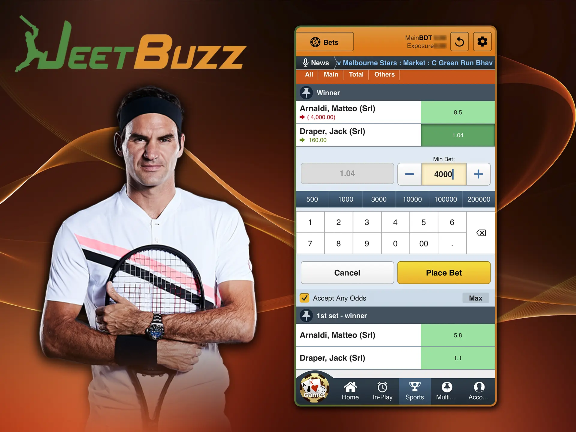 Follow the instructions to make the betting process at JeetBuzz more interesting and easier.